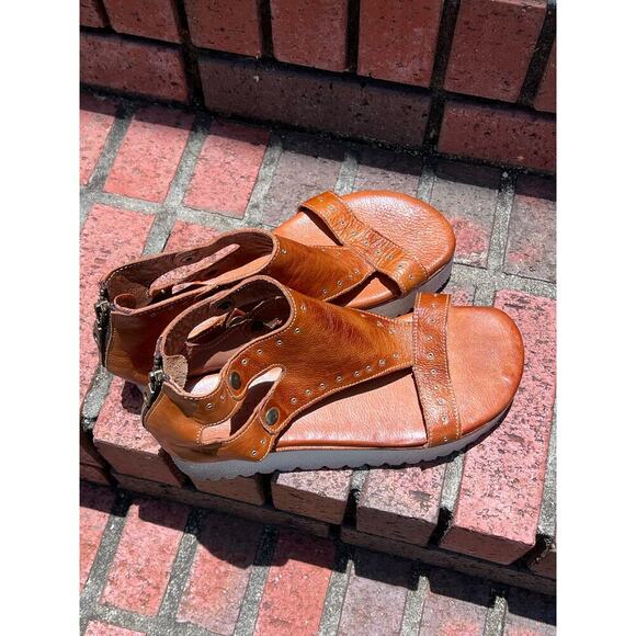 Bed Stu Soni Distressed Leather Zip Up Soni Platform Gladiator Sandal Size 9. - Picture 7 of 17